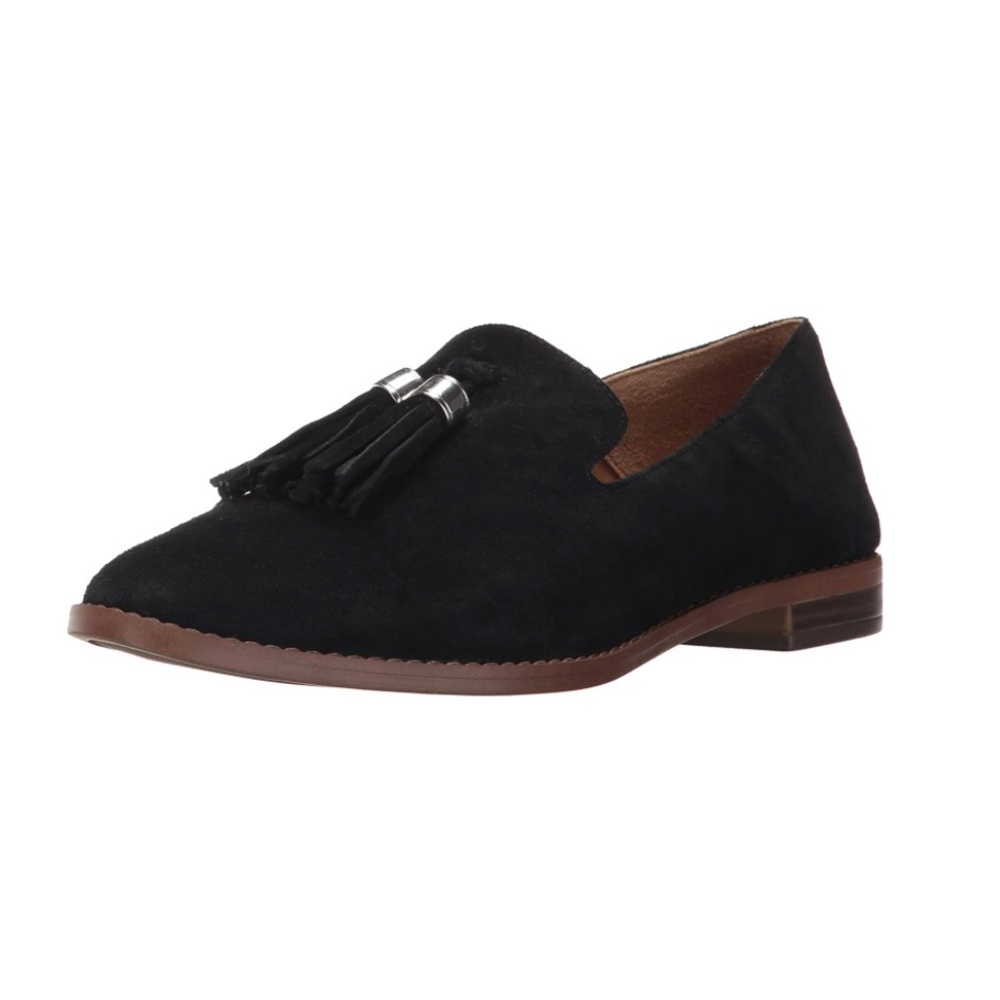 Franco Sarto Hadden Black Tasseled Flat Loafer, size 7